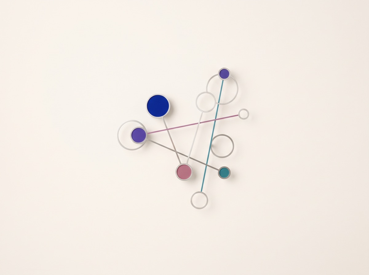 A custom system drawn as a small constellation of connected parts